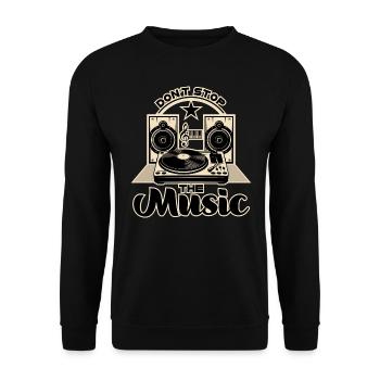 N’ARRÊTEZ PAS LA MUSIQUE - Sweat-shirt Unisexe - noir - Devant - Alina (178cm) & Michal (187cm)
