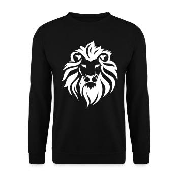 lion - Unisex Sweatshirt - black - Front - Alina (178cm) & Michal (187cm)