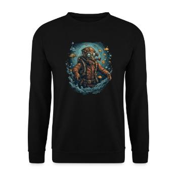 Plongeur - Sweat-shirt Unisexe - noir - Devant - Alina (178cm) & Michal (187cm)