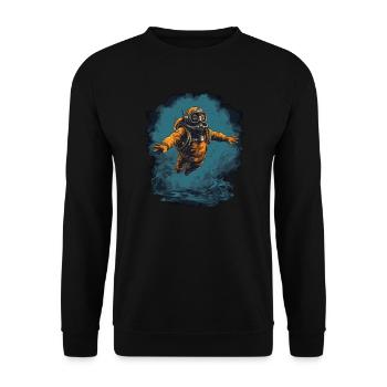 Plongeur - Sweat-shirt Unisexe - noir - Devant - Alina (178cm) & Michal (187cm)