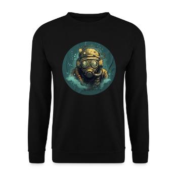 Plongeur - Sweat-shirt Unisexe - noir - Devant - Alina (178cm) & Michal (187cm)
