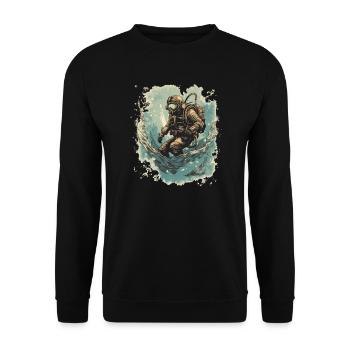 Plongeur - Sweat-shirt Unisexe - noir - Devant - Alina (178cm) & Michal (187cm)