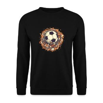 Ballon de football - Sweat-shirt Unisexe - noir - Devant - Alina (178cm) & Michal (187cm)