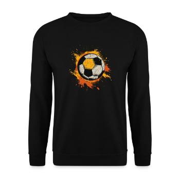 Soccer Ball - Unisex Sweatshirt - black - Front - Alina (178cm) & Michal (187cm)