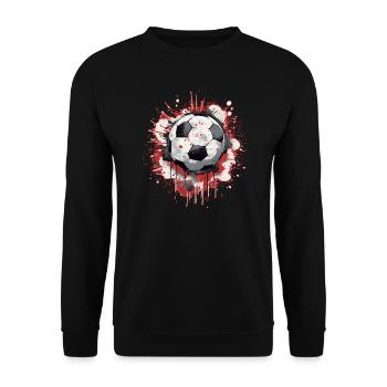 Ballon de football - Sweat-shirt Unisexe - noir - Devant - Alina (178cm) & Michal (187cm)