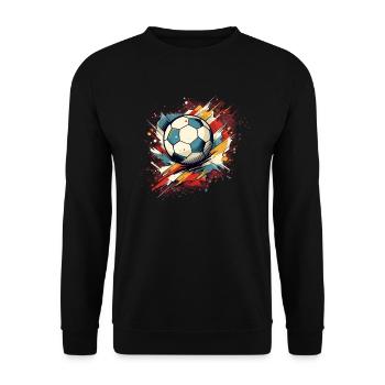 Soccer Ball - Unisex Sweatshirt - black - Front - Alina (178cm) & Michal (187cm)