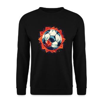 Ballon de football - Sweat-shirt Unisexe - noir - Devant - Alina (178cm) & Michal (187cm)