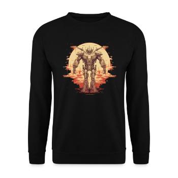 Mecha - Unisex Sweatshirt - black - Front - Alina (178cm) & Michal (187cm)