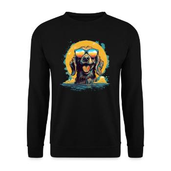 Chien - Sweat-shirt Unisexe - noir - Devant - Alina (178cm) & Michal (187cm)