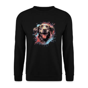 Chien - Sweat-shirt Unisexe - noir - Devant - Alina (178cm) & Michal (187cm)