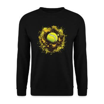 Tennis ball - Unisex Sweatshirt - black - Front - Alina (178cm) & Michal (187cm)