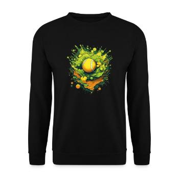 Tennis ball - Unisex Sweatshirt - black - Front - Alina (178cm) & Michal (187cm)