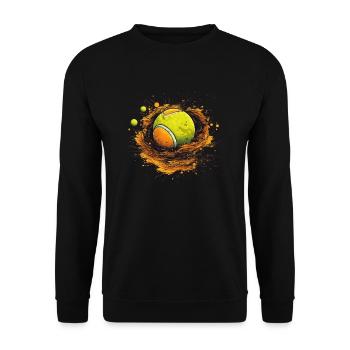Tennis ball - Unisex Sweatshirt - black - Front - Alina (178cm) & Michal (187cm)