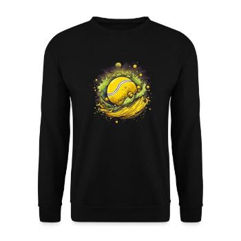 Tennis ball - Unisex Sweatshirt - black - Front - Alina (178cm) & Michal (187cm)
