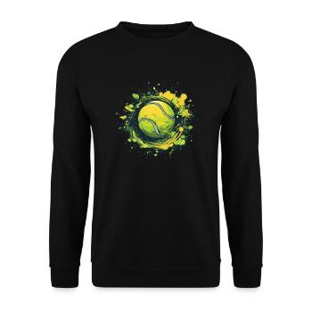 Tennis ball - Unisex Sweatshirt - black - Front - Alina (178cm) & Michal (187cm)