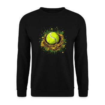 Tennis ball - Unisex Pullover - Schwarz - Vorne - Alina (178cm) & Michal (187cm)