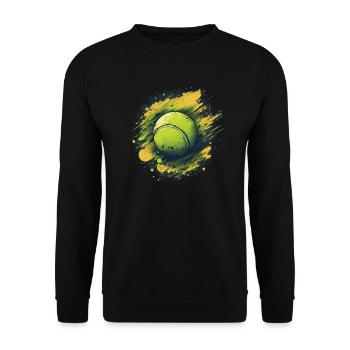 Tennis ball - Unisex Sweatshirt - black - Front - Alina (178cm) & Michal (187cm)