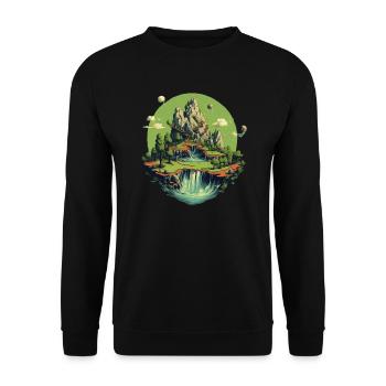 Paysage - Sweat-shirt Unisexe - noir - Devant - Alina (178cm) & Michal (187cm)