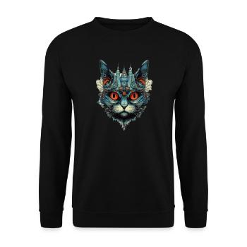 Chat - Sweat-shirt Unisexe - noir - Devant - Alina (178cm) & Michal (187cm)