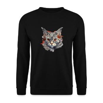 Chat - Sweat-shirt Unisexe - noir - Devant - Alina (178cm) & Michal (187cm)