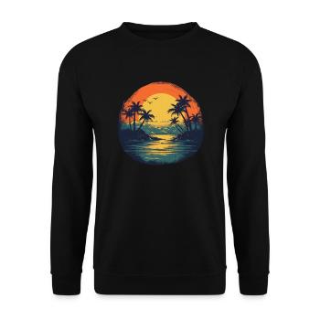 Strand - Unisex Pullover - Schwarz - Vorne - Alina (178cm) & Michal (187cm)