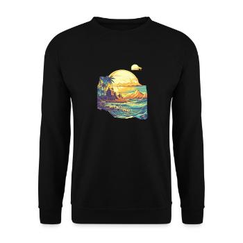 Beach - Unisex Sweatshirt - black - Front - Alina (178cm) & Michal (187cm)
