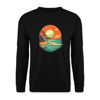 Strand - Unisex Pullover - Schwarz - Vorne - Alina (178cm) & Michal (187cm)