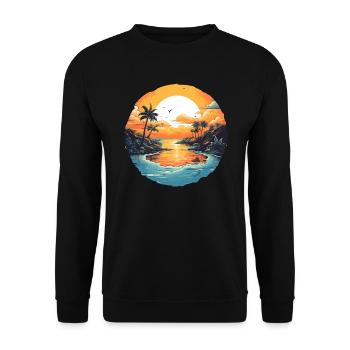 Strand - Unisex Pullover - Schwarz - Vorne - Alina (178cm) & Michal (187cm)