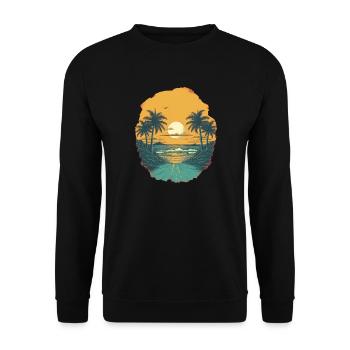 Beach - Unisex Sweatshirt - black - Front - Alina (178cm) & Michal (187cm)