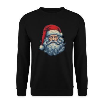 Père Noël - Sweat-shirt Unisexe - noir - Devant - Alina (178cm) & Michal (187cm)