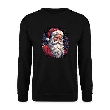 Père Noël - Sweat-shirt Unisexe - noir - Devant - Alina (178cm) & Michal (187cm)