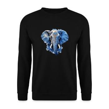 Elephant - Unisex Sweatshirt - black - Front - Alina (178cm) & Michal (187cm)