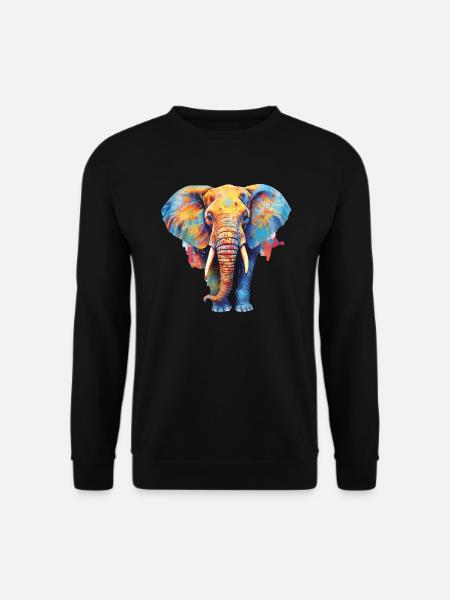 Elefant - Unisex Pullover - Schwarz