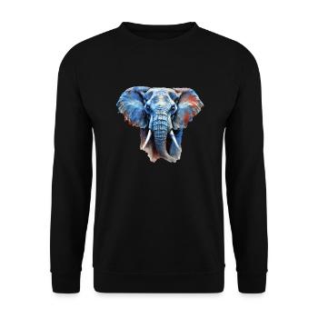 Elephant - Unisex Sweatshirt - black - Front - Alina (178cm) & Michal (187cm)