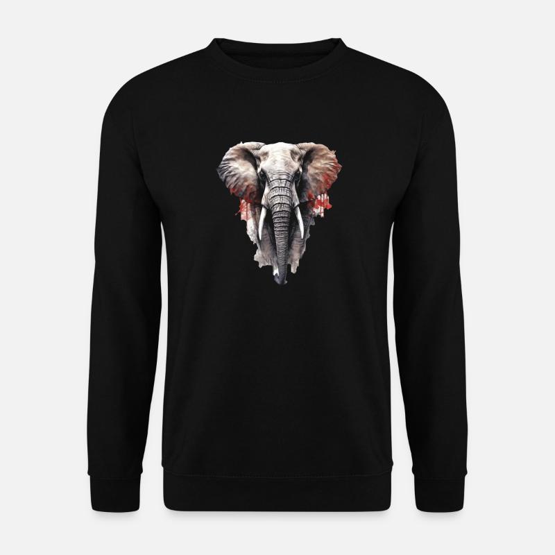 Elefant - Unisex Pullover - Schwarz