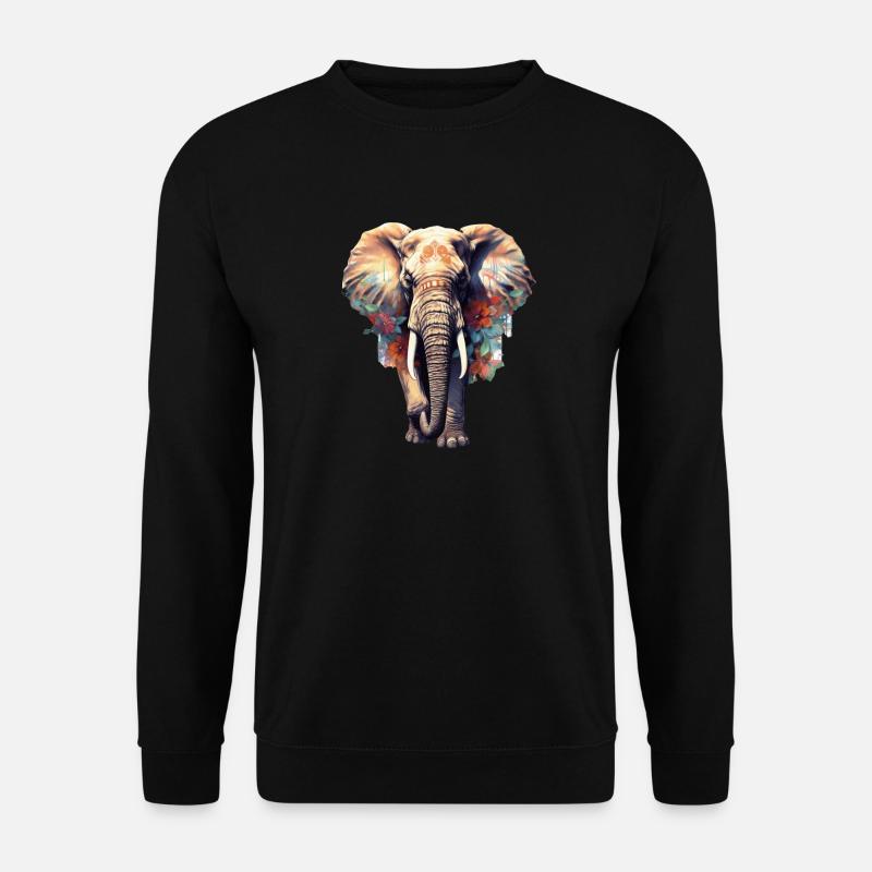 Éléphant - Sweat-shirt Unisexe - noir