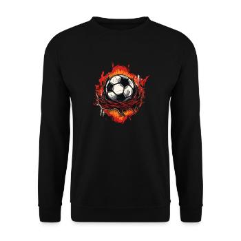Ballon de football - Sweat-shirt Unisexe - noir - Devant - Alina (178cm) & Michal (187cm)