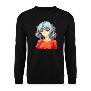 Anime Girl - Sweat-shirt Unisexe - noir - Devant - Alina (178cm) & Michal (187cm)