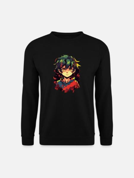 Anime Boy - Unisex Pullover - Schwarz