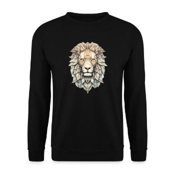 Lion - Sweat-shirt Unisexe - noir - Devant - Alina (178cm) & Michal (187cm)