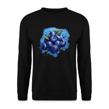 Blaubeere - Unisex Pullover - Schwarz - Vorne - Alina (178cm) & Michal (187cm)