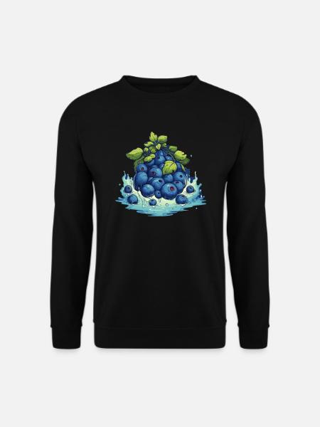 Blaubeere - Unisex Pullover - Schwarz