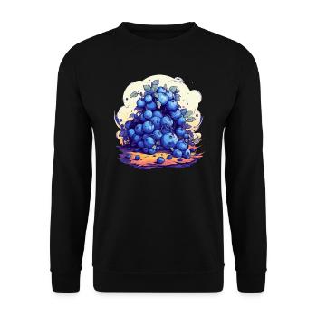 Blaubeere - Unisex Pullover - Schwarz - Vorne - Alina (178cm) & Michal (187cm)