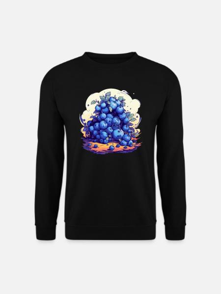 Blaubeere - Unisex Pullover - Schwarz