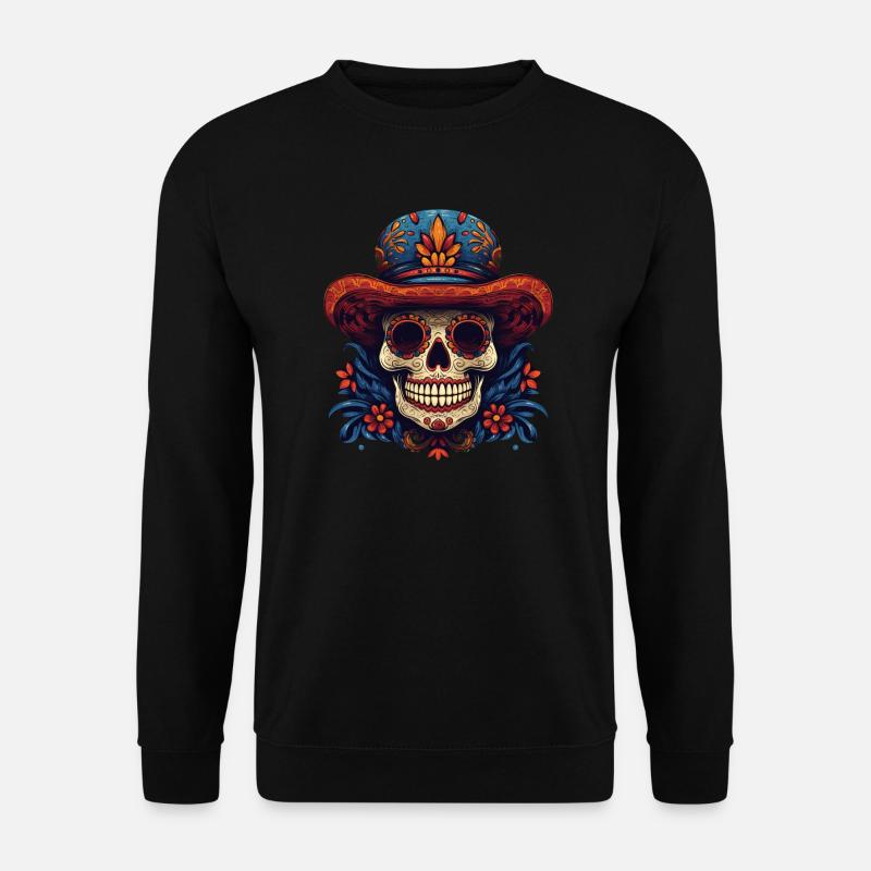 Cinco de Mayo Skull - Unisex Sweatshirt - black