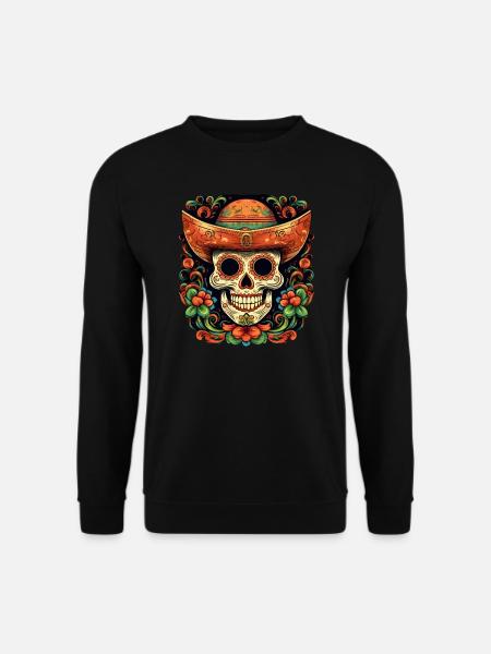 Cinco de Mayo Skull - Unisex Sweatshirt - black