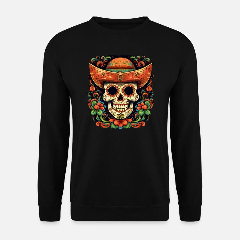 Cinco de Mayo Skull - Unisex Sweatshirt - black