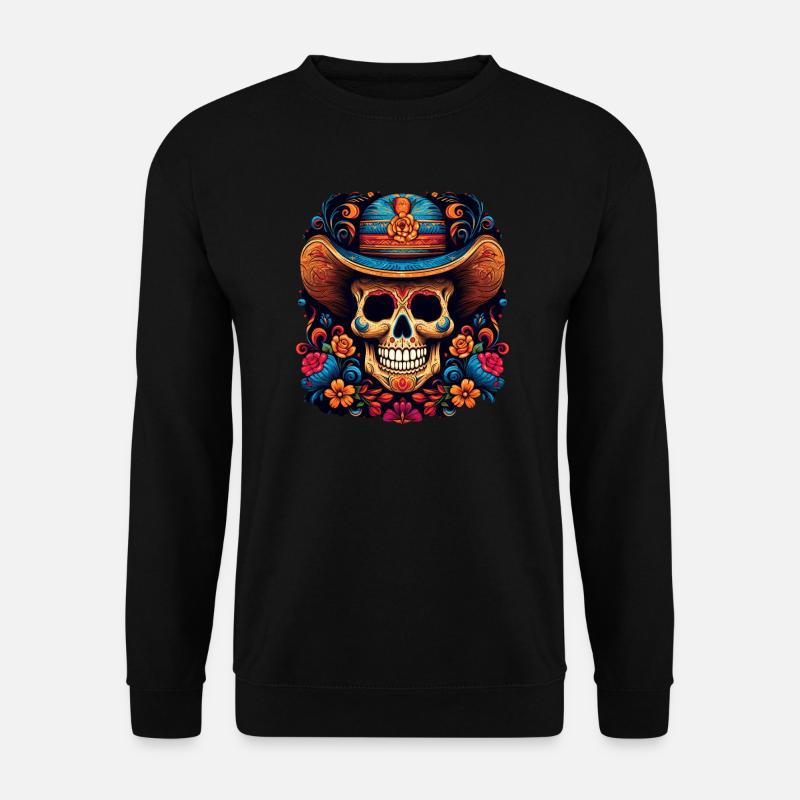 Cinco de Mayo Skull - Unisex Sweatshirt - black