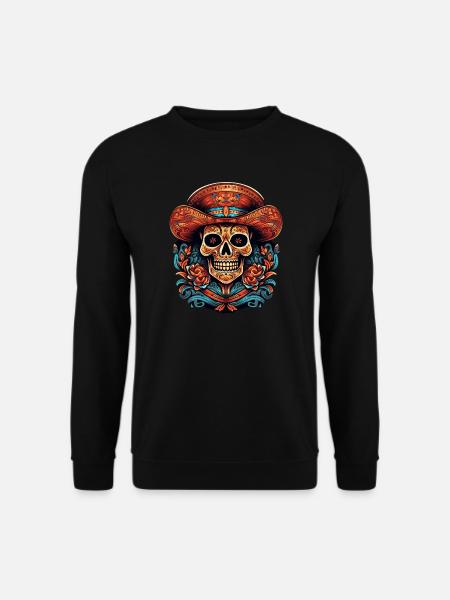 Cinco de Mayo Skull - Unisex Sweatshirt - black
