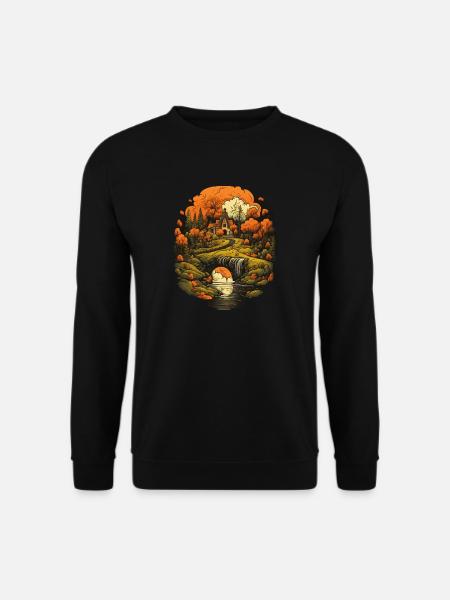 Autumnal landscape - Unisex Sweatshirt - black